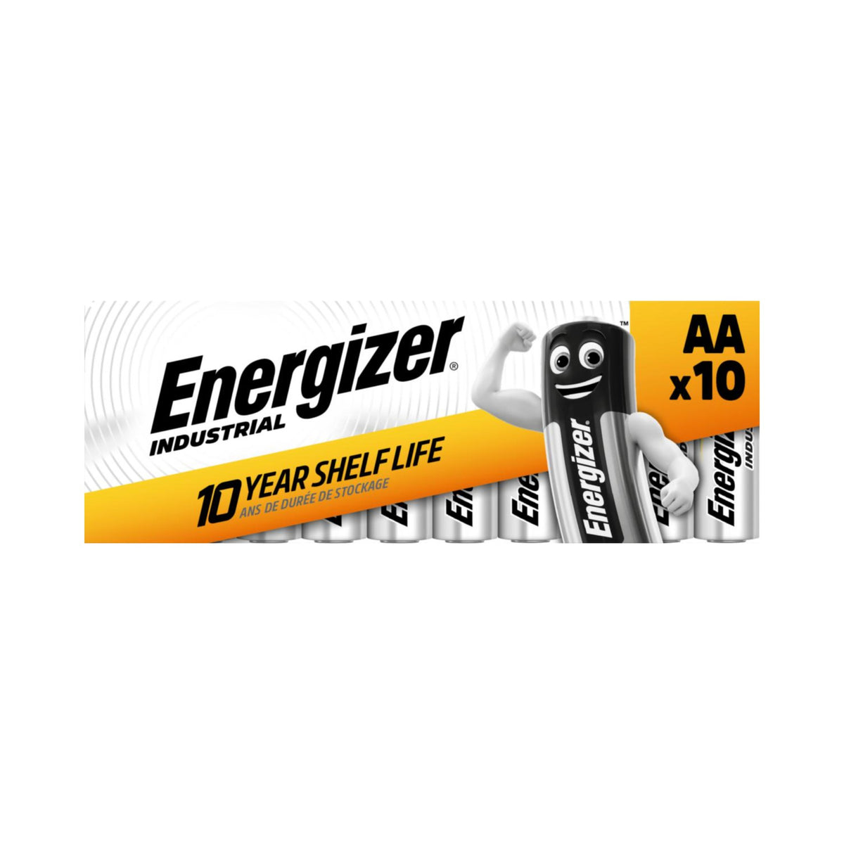 Energizer Industrial AA-batteri, framside