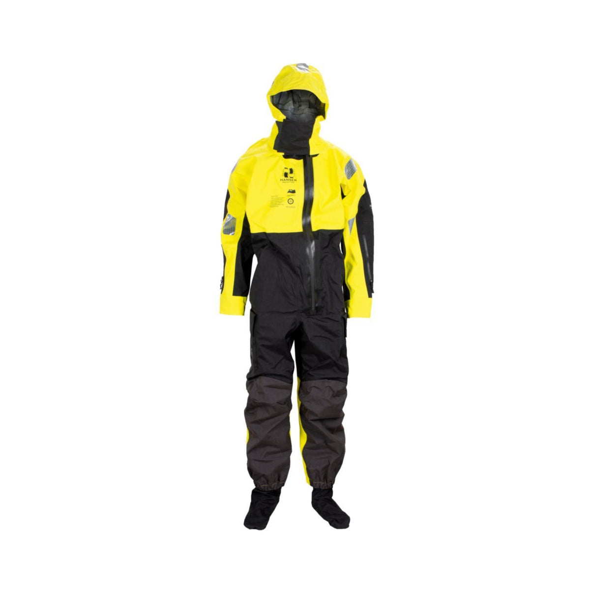 Hansen Protection Øy-Vind Survive arbeids- og redningsdrakt – Gul/sort