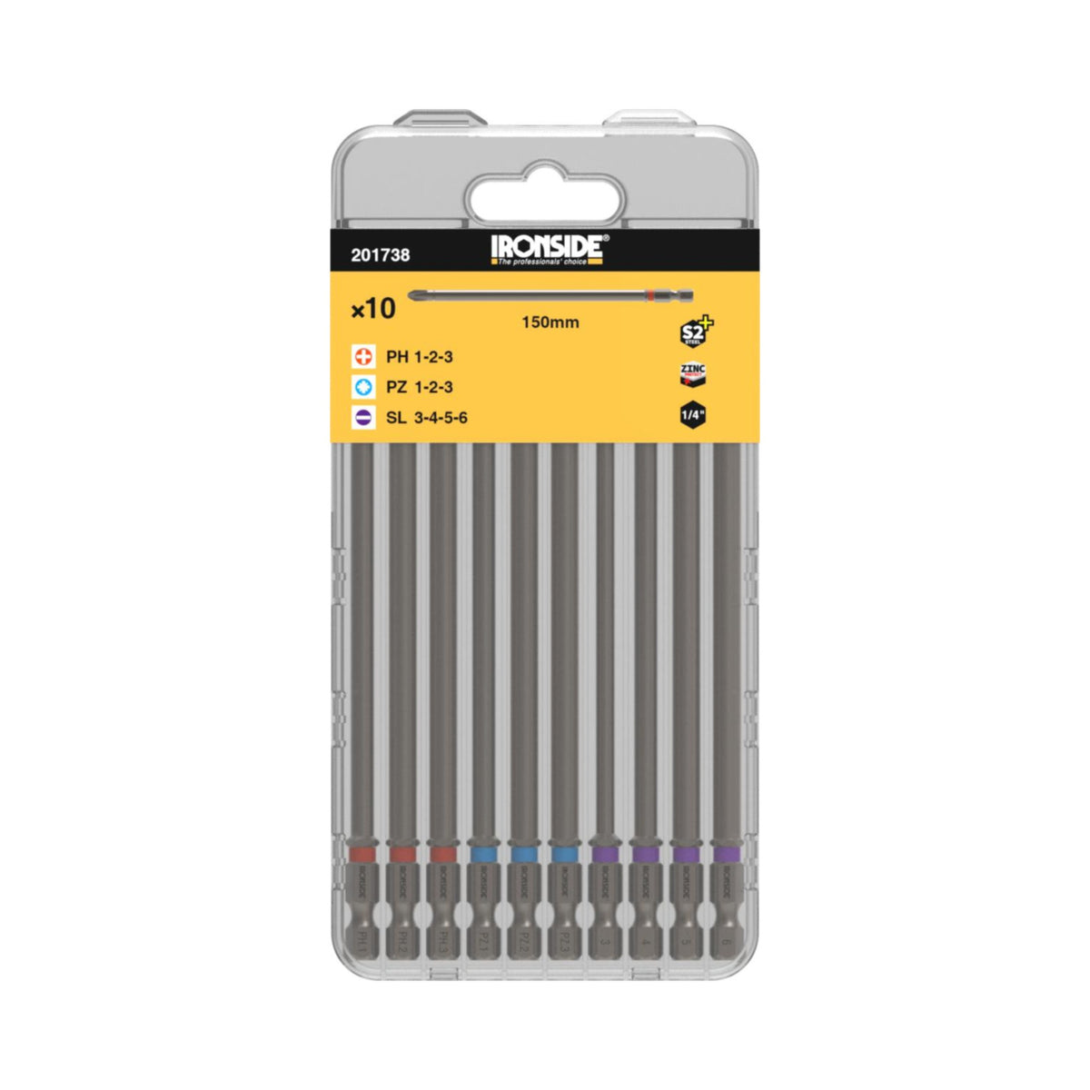 Ironside bitssett spor/PH/PZ 10 deler