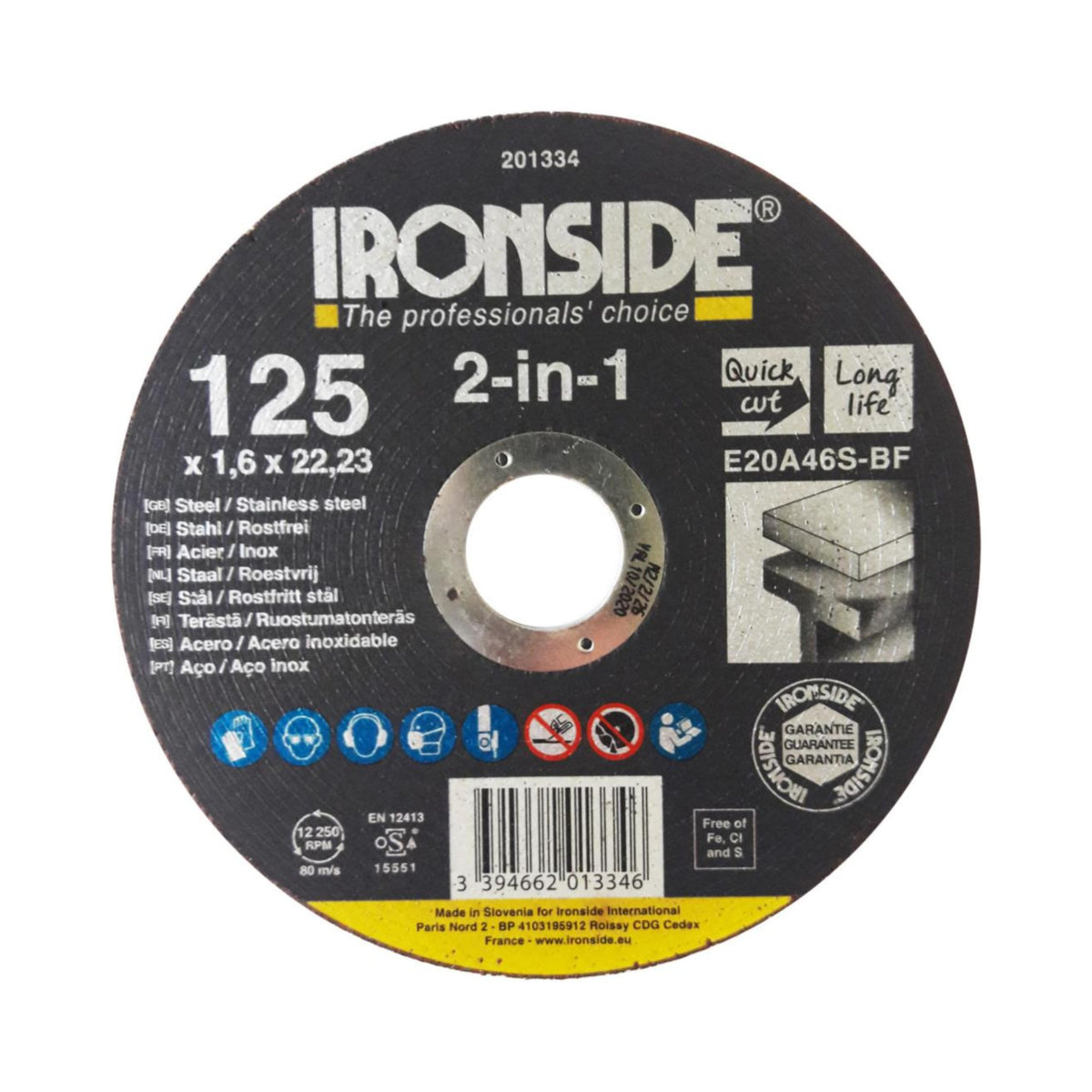 Ironside kappeskive 2in1 Ø125 mm