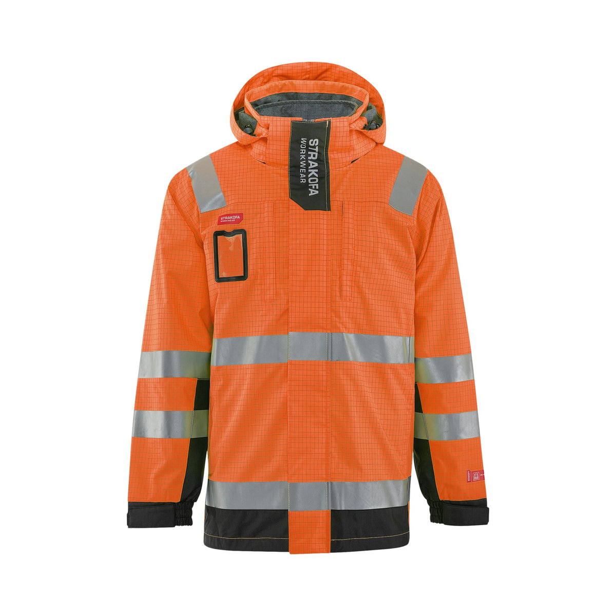 Strakofa Tor multinorm skalljakke kl. 3 – hivis oransje/sort, framside