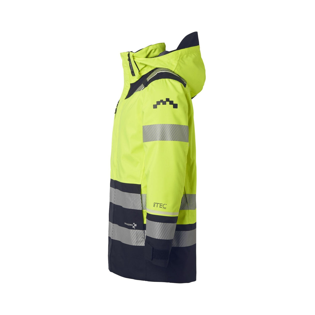 Univern Protec 87324 parkas 2-i-1, kl. 3 – Gul/marineblå