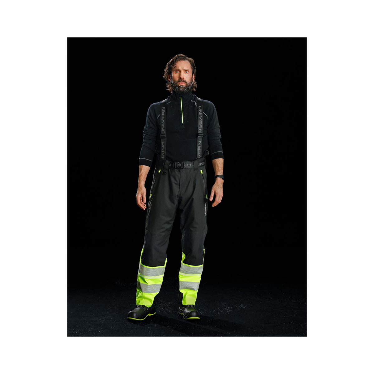 Univern Protec 87331 skallbukse, kl. 1 – Sort/gul