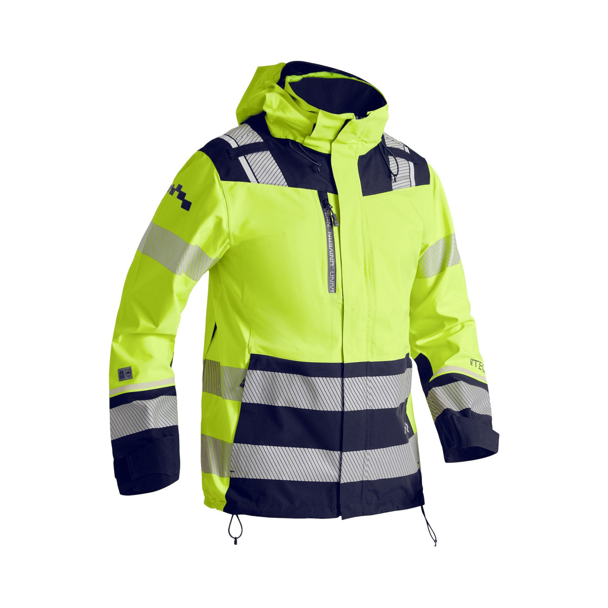 Univern Protec XTRM 87295 3-lags skalljakke, kl. 3 – Gul/marineblå