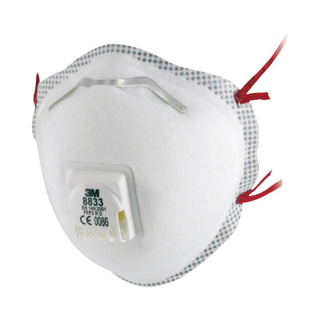 3M 8833 FFP3 støvmaske med ventil, framside