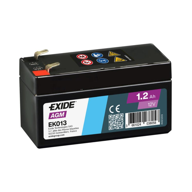 Exide AGM EK013 hjelpebatteri 12 V 1,2 Ah