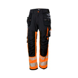 Helly Hansen ICU håndverksbukse, kl. 1 – Oransje/koksgrå