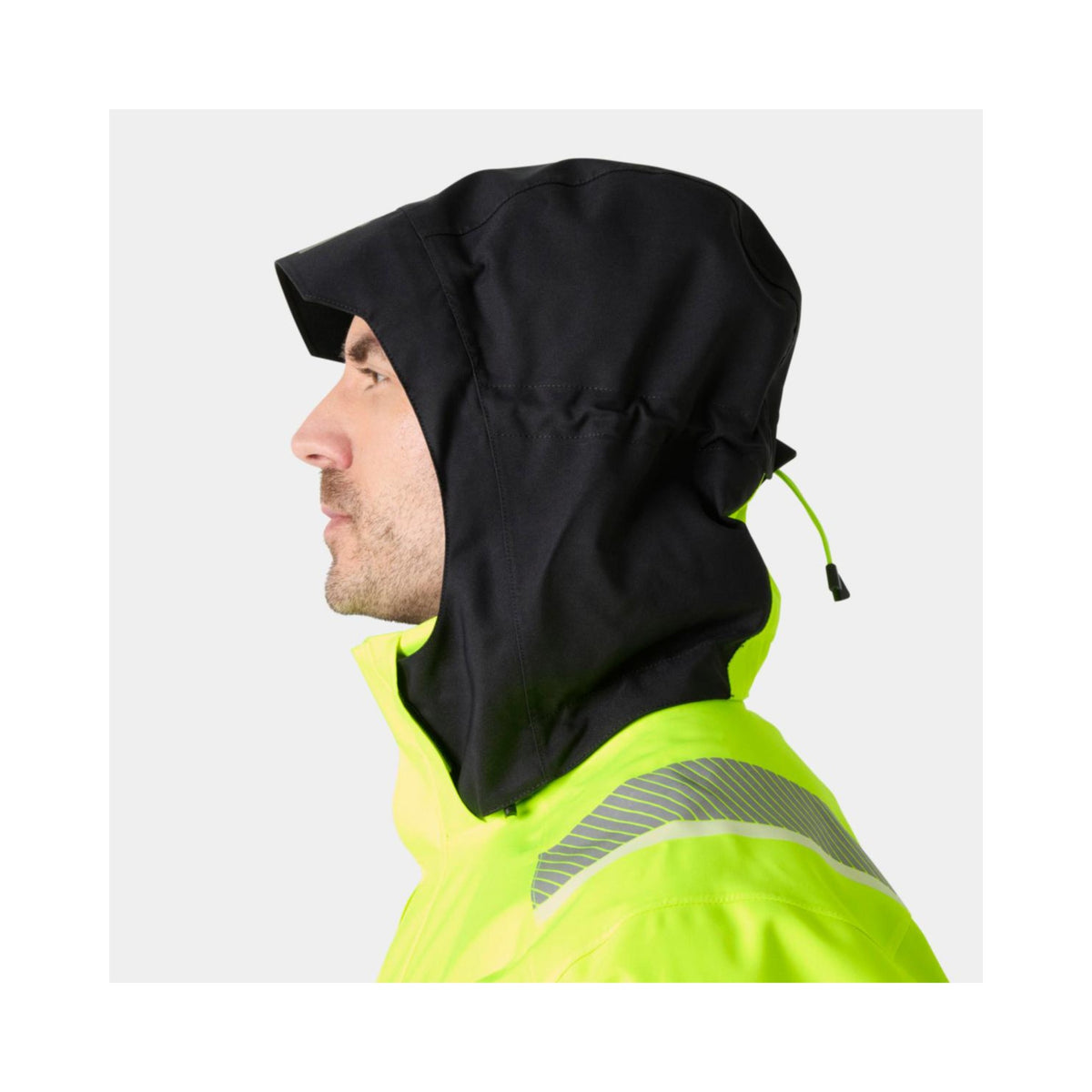 Helly Hansen ICU 2.0 skalljakke – HiVis gul/sort, detalj