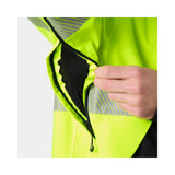 Helly Hansen ICU 2.0 skalljakke – HiVis gul/sort, detalj
