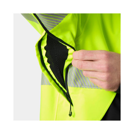 Helly Hansen ICU 2.0 skalljakke – HiVis gul/sort, detalj