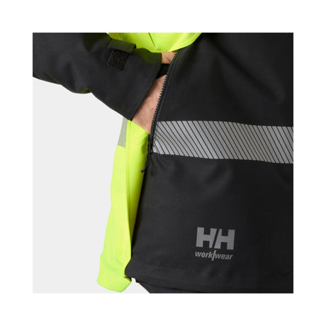 Helly Hansen ICU 2.0 vinterjakke – HiVis gul/sort, detalj