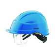 Iris 2 vernehjelm med integrert brille – blå, framside