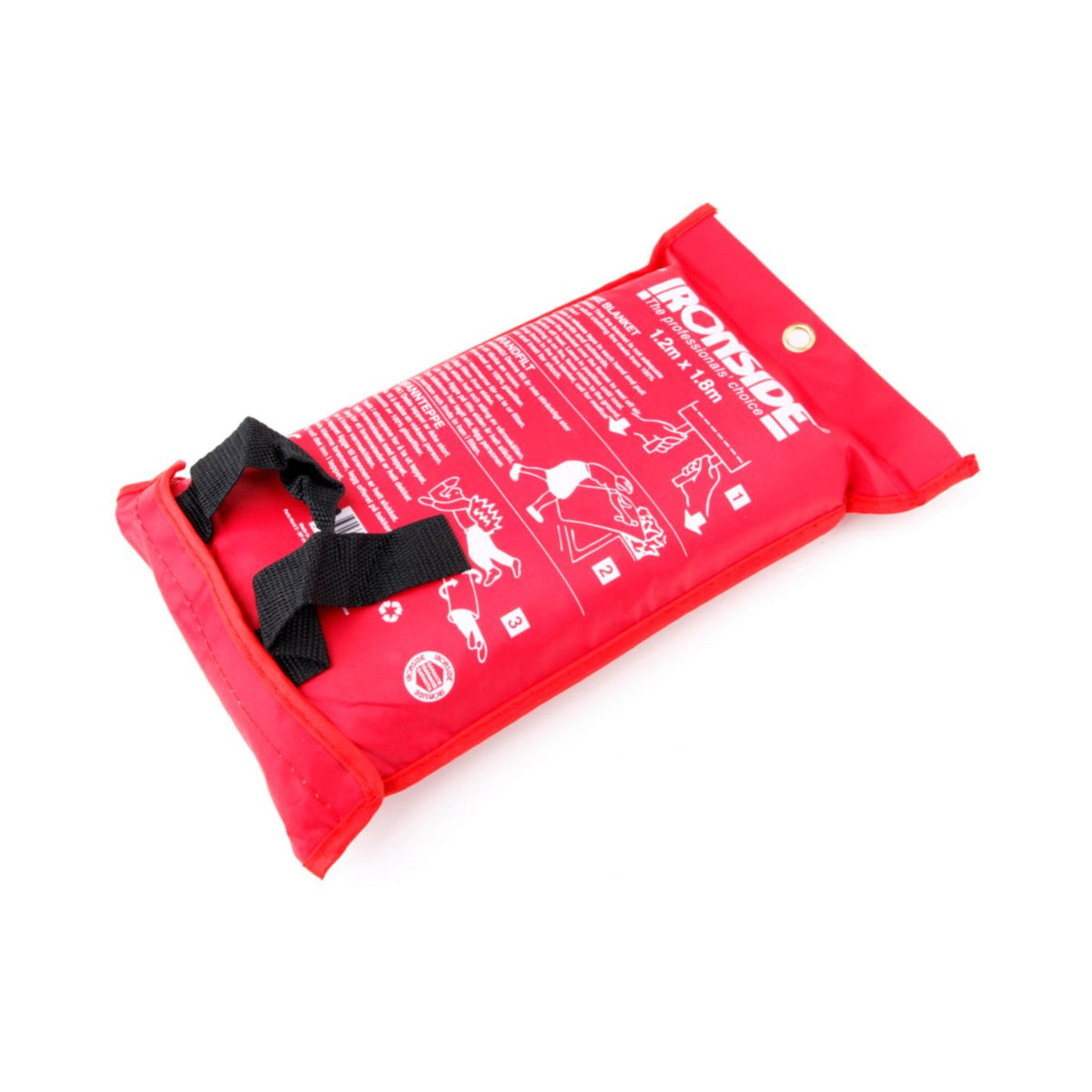 Ironside brannteppe i myk pose 120 × 180 cm, framside