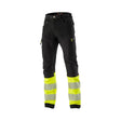 L.Brador Servicebukse 1031P HiVis kl. 1 – sort/gul, framside