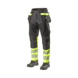 L.Brador Håndverksbukse 1074PB Heavy – sort/gul, framside