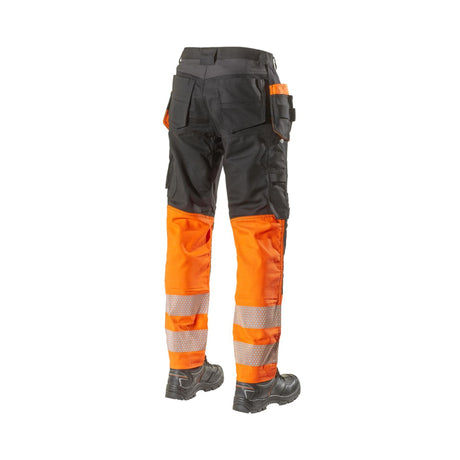 L.Brador Håndverksbukse 1074PB Heavy – sort/oransje, bakside