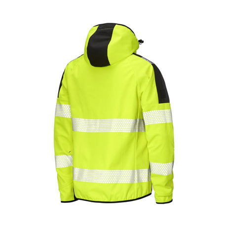 L.Brador Softshelljakke 2033P Aereo – gul/sort, bakside