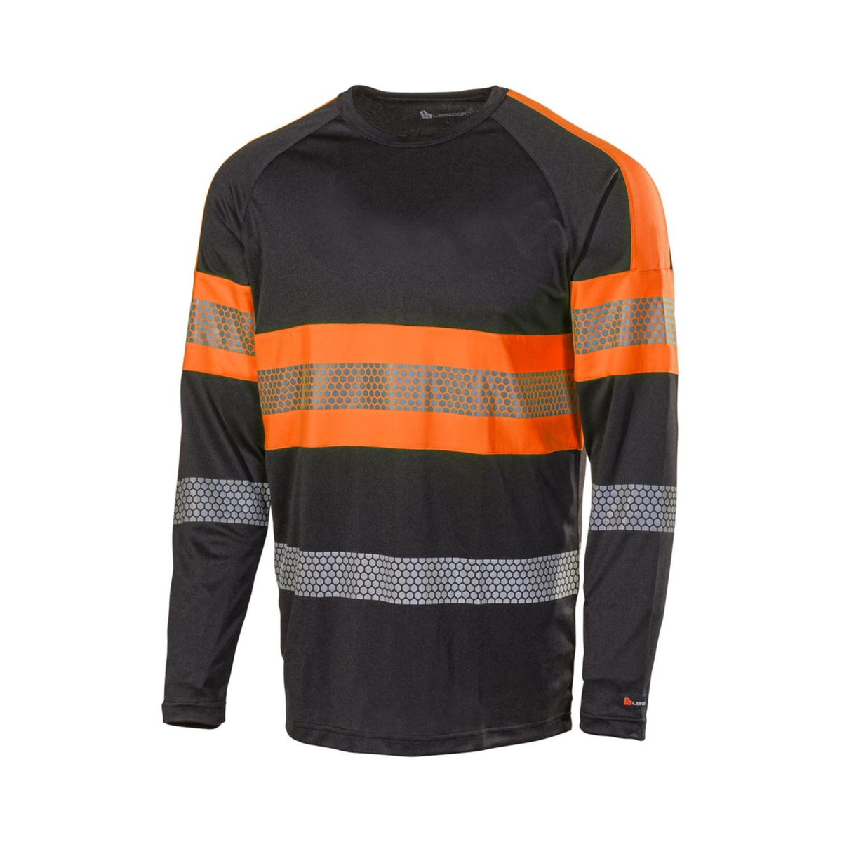 L.Brador T-skjorte 6111P Aereo – sort/oransje, framside