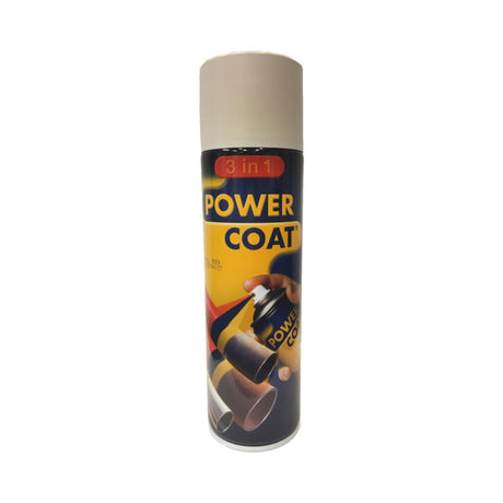 Power Coat 3 in 1 rustbeskyttende maling spray – krem (RAL 9001), framside