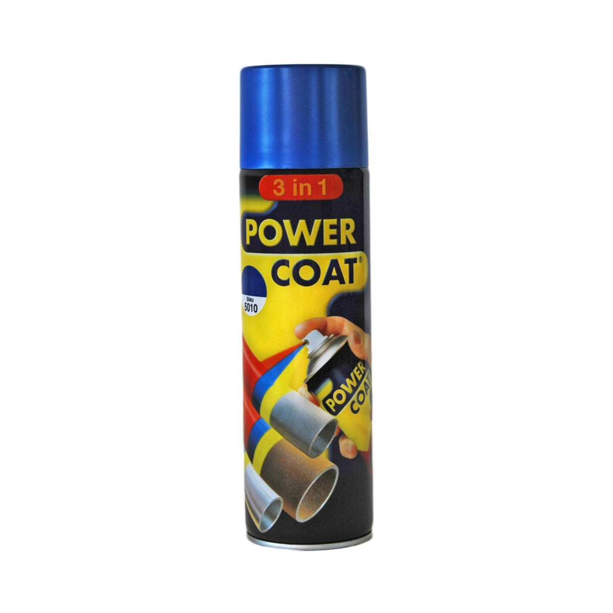 Power Coat 3 in 1 rustbeskyttende maling spray – mørkblå (RAL 5010), framside