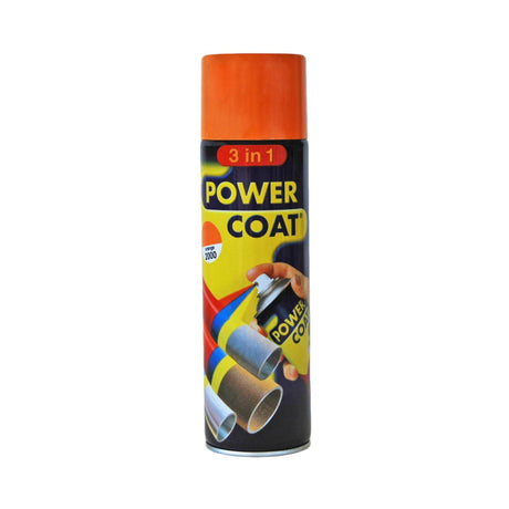 Power Coat 3 in 1 rustbeskyttende maling spray – orange (RAL 2000), framside