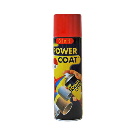 Power Coat 3 in 1 rustbeskyttende maling spray – rød (RAL 3000), framside