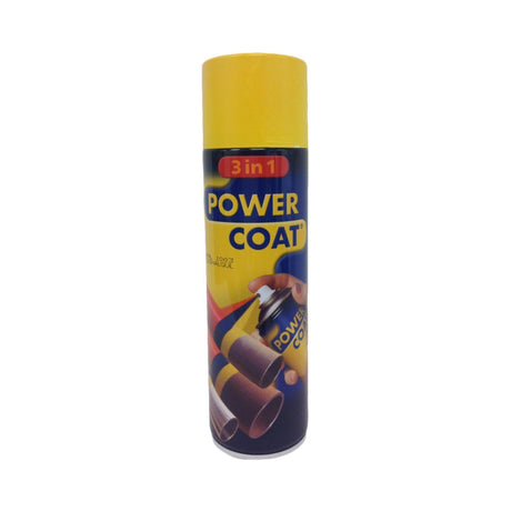 Power Coat 3 in 1 rustbeskyttende maling spray – signalgul (RAL 1003), framside