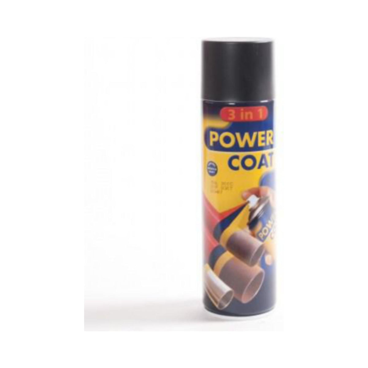 Power Coat 3 in 1 rustbeskyttende maling spray – svart matt (RAL 9005), framside