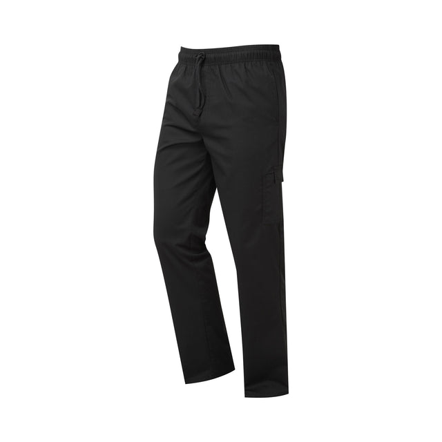 Premier Chef's Cargo Pocket kokkebukse – sort, framside