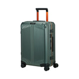 Samsonite Lite-Box Alu koffert med 4 hjul – Grønn/oransje