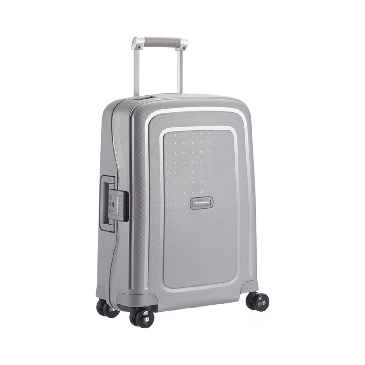 Samsonite S'Cure koffert med 4 hjul – Sølv