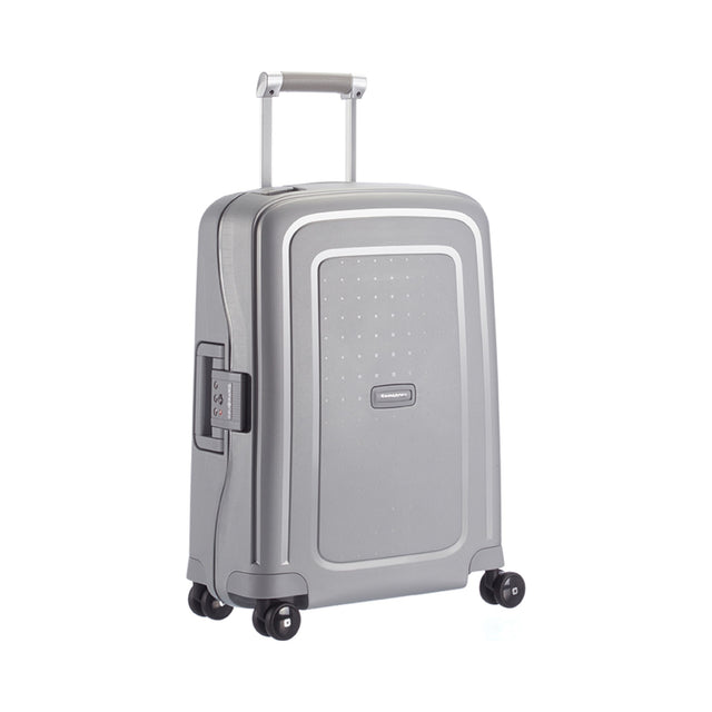 Samsonite S'Cure koffert med 4 hjul – Sølv