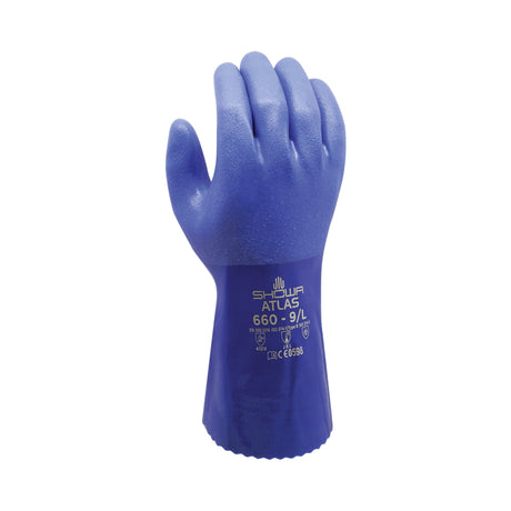 Showa 660 kjemikaliehanske i PVC 30 cm, framside