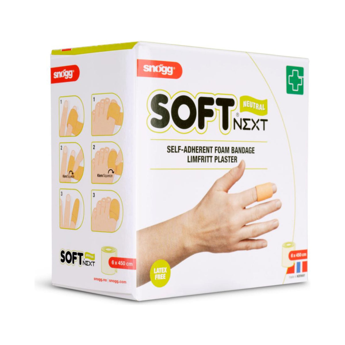 Snøgg Soft Next limfritt plaster – lysebrun, framside