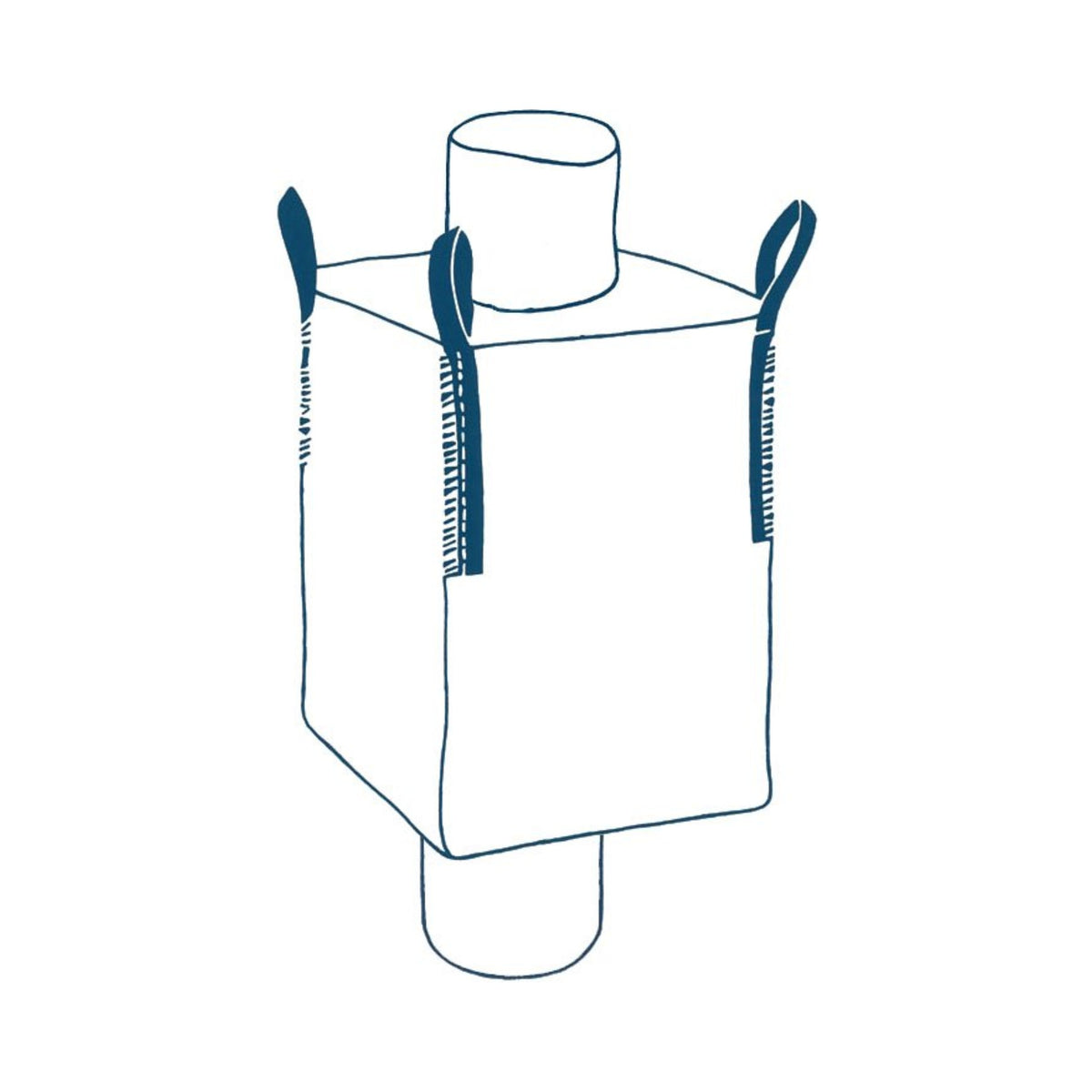 Storsekk med fylle- og tømmestuss