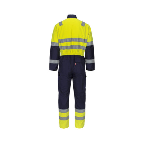 Strakofa Aksla Multinorm kjeledress kl. 3 – gul/marineblå, detalj