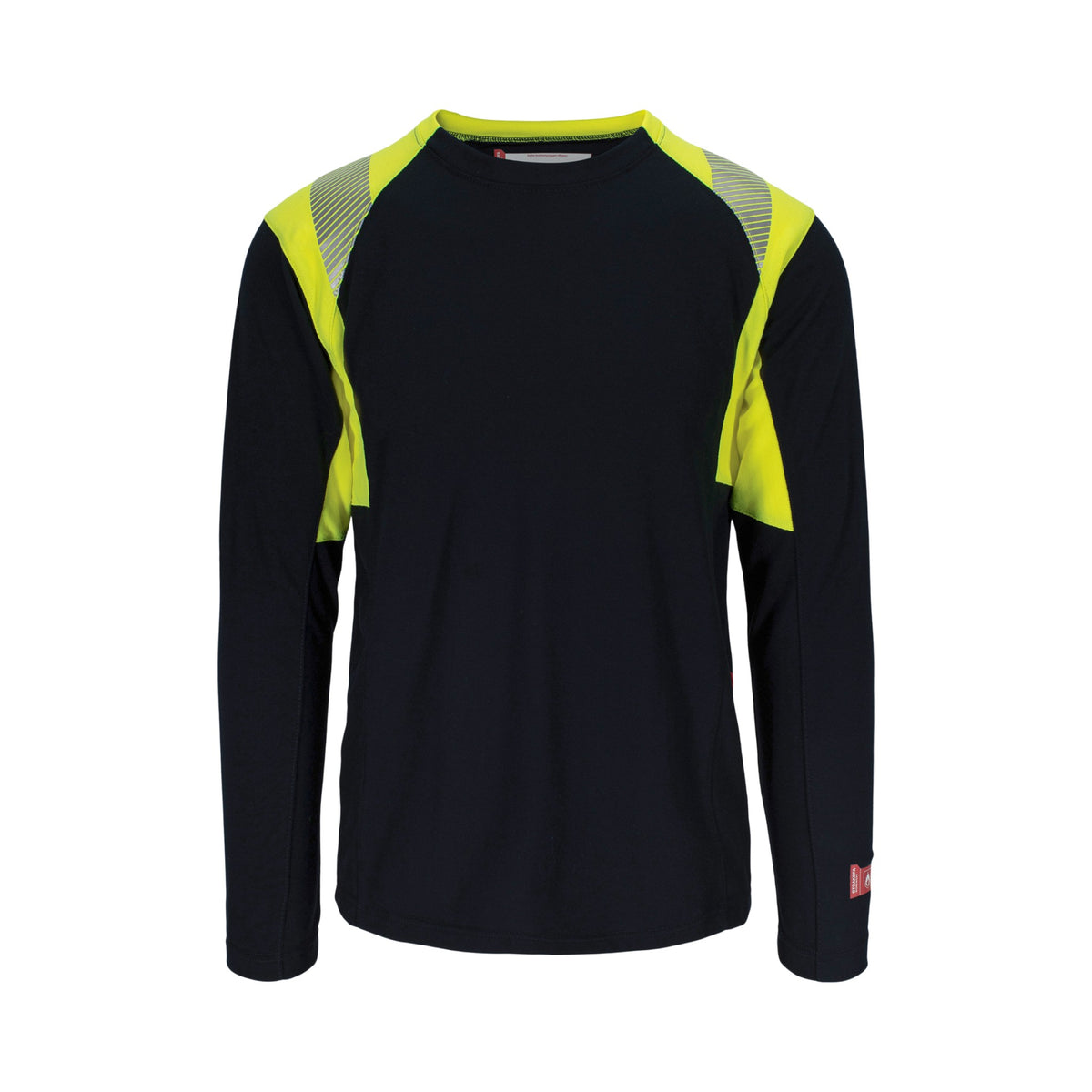 Strakofa Multi Plus trøye – marineblå/hivis gul, framside