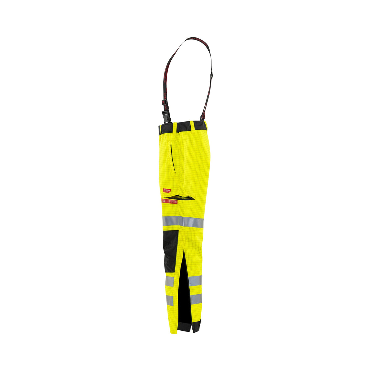 Strakofa Tor multinorm skallbukse kl. 2 – hivis gul/sort, detalj