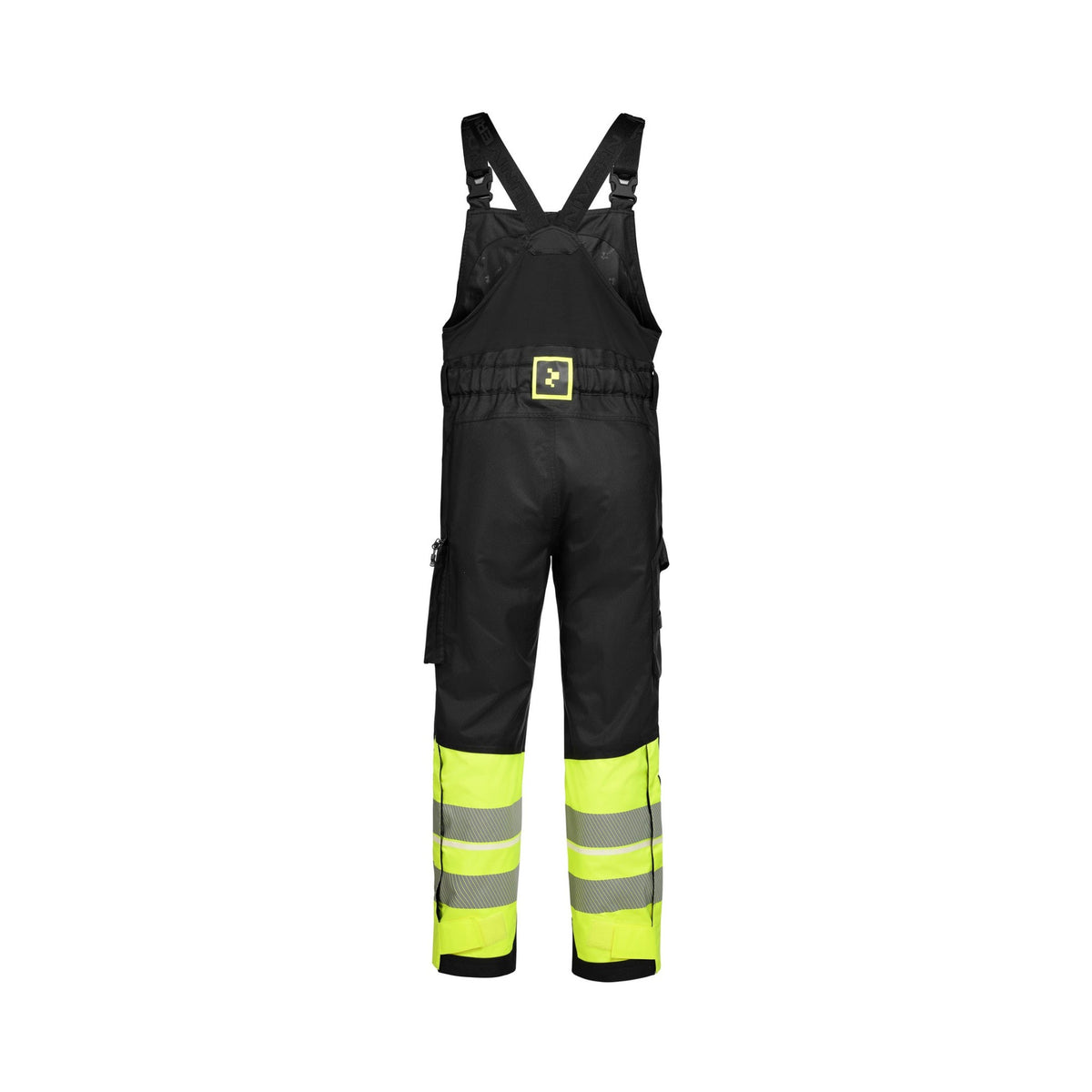 Univern Protec 87334 skallbukse med seler, kl. 1 – Gul/sort