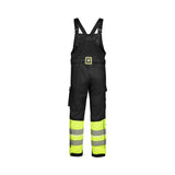 Univern Protec 87334 skallbukse med seler, kl. 1 – Gul/sort