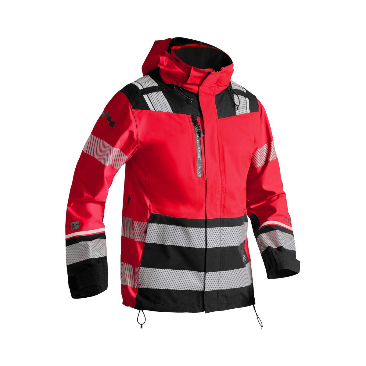 Univern Protec XTRM 87295 3-lags skalljakke, kl. 3 – Rød/sort