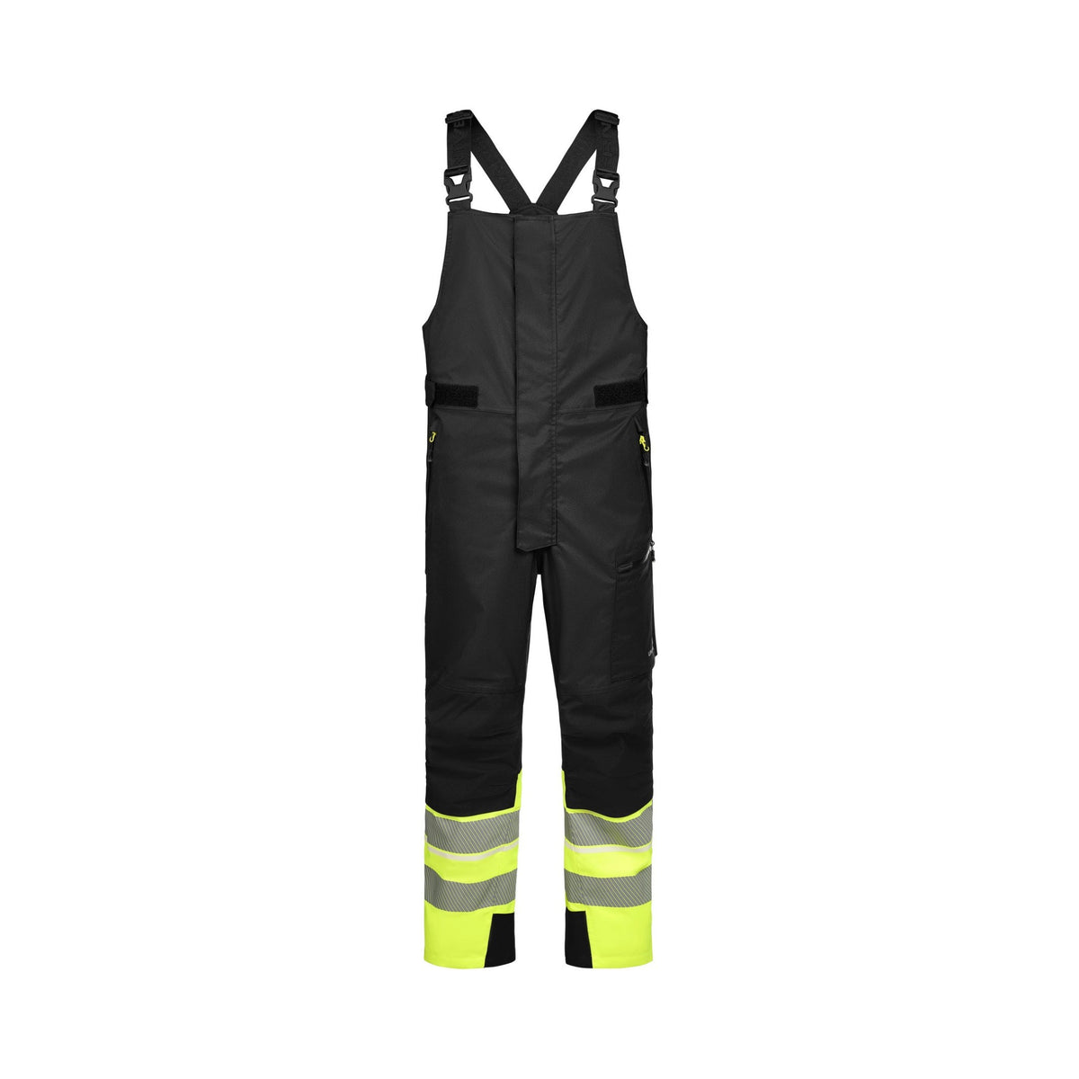 Univern Protec 87334 skallbukse med seler, kl. 1 – Gul/sort
