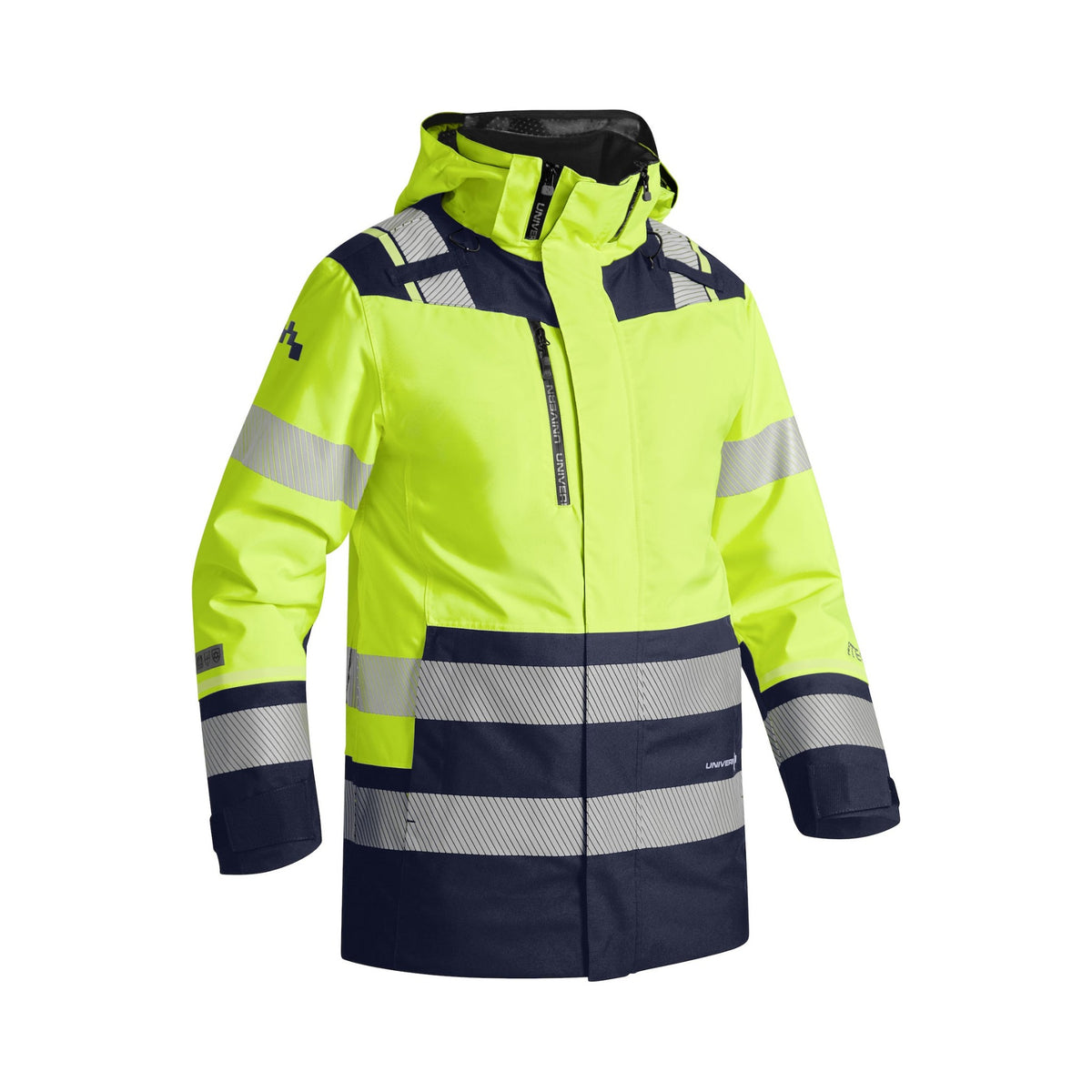 Univern Protec 87324 parkas 2-i-1, kl. 3 – Gul/marineblå