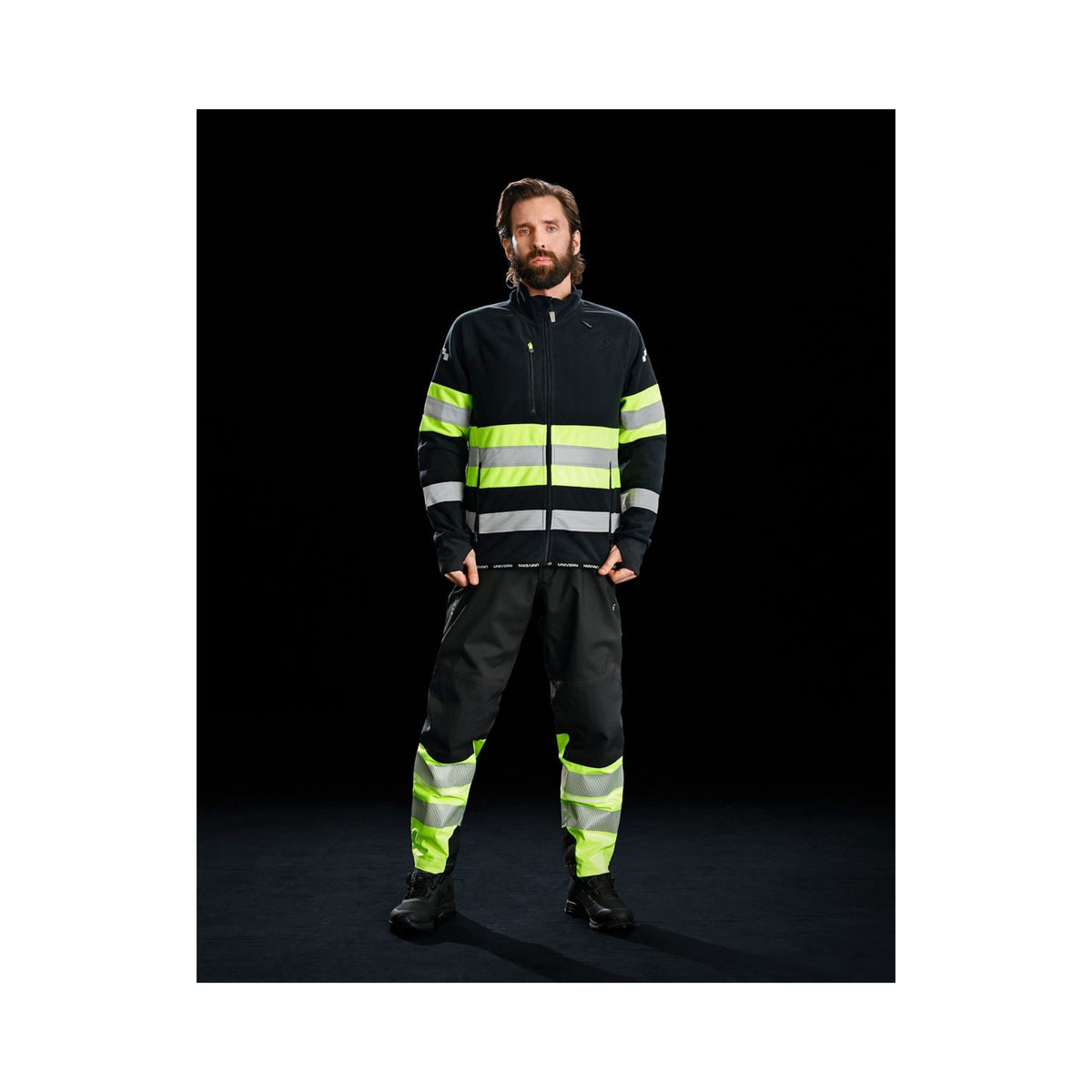 Univern Protec 87331 skallbukse, kl. 1 – Sort/gul