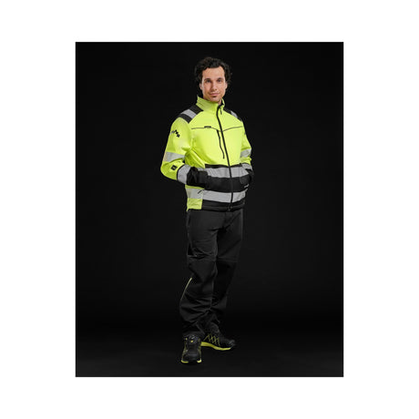 Univern Protec 98124 varsel softshelljakke, kl. 2/3 – Gul/sort