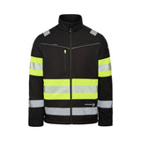 Univern Protec 98130 softshelljakke, kl. 1 – Sort/gul