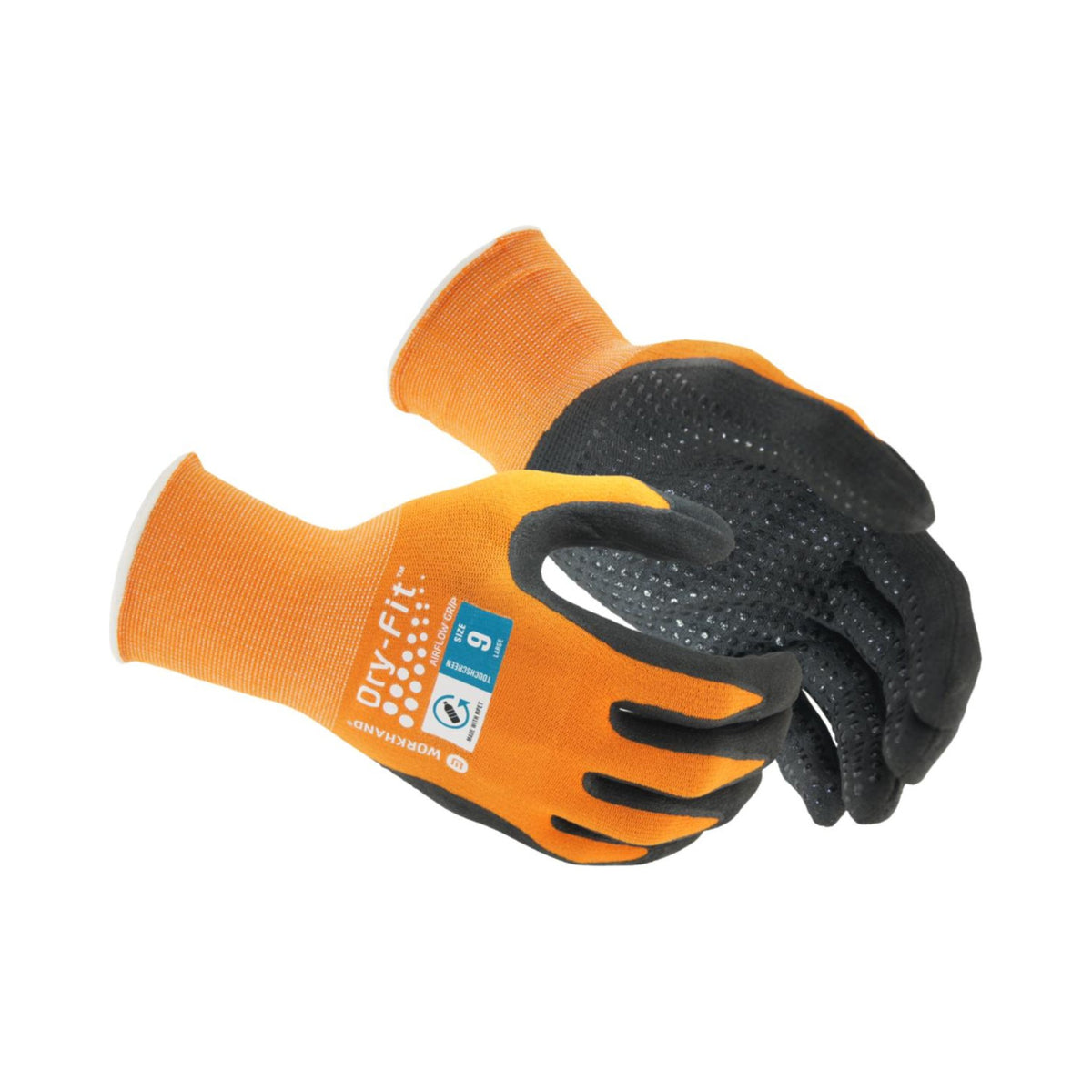 Workhand Dry-Fit AirFlow Grip monteringshanske, framside