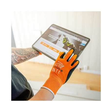 Workhand Dry-Fit AirFlow Grip monteringshanske, bakside